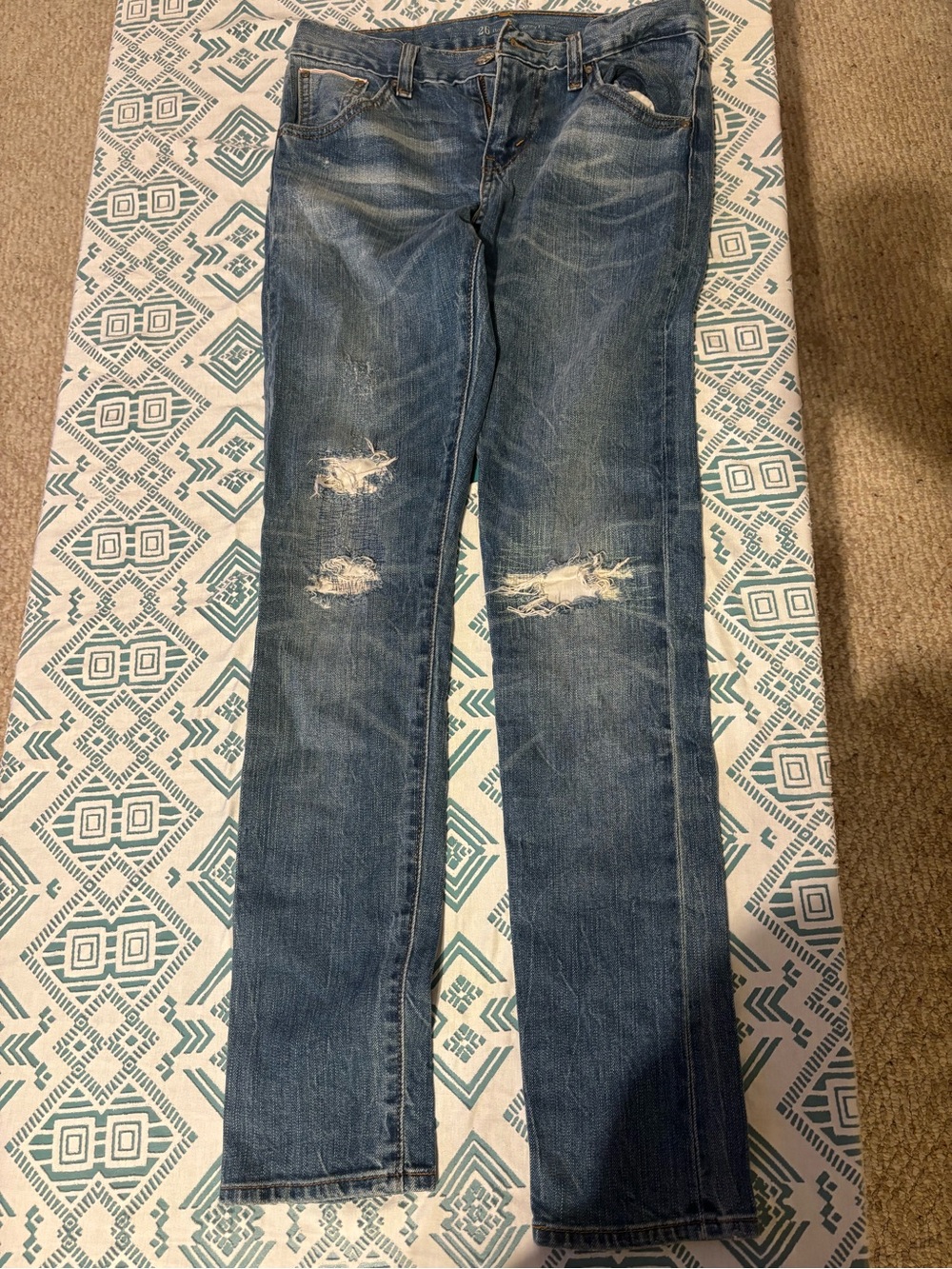 Levi's Women's Distressed Skinny Jeans - Blue Wash